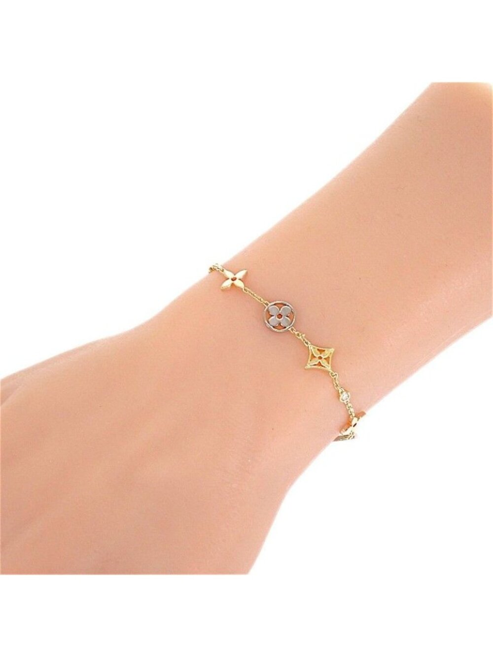 Louis Vuitton Monogram Idylle Bracelet 18k Yellow Gold 18k Pink Diamond - Picture 11 of 12